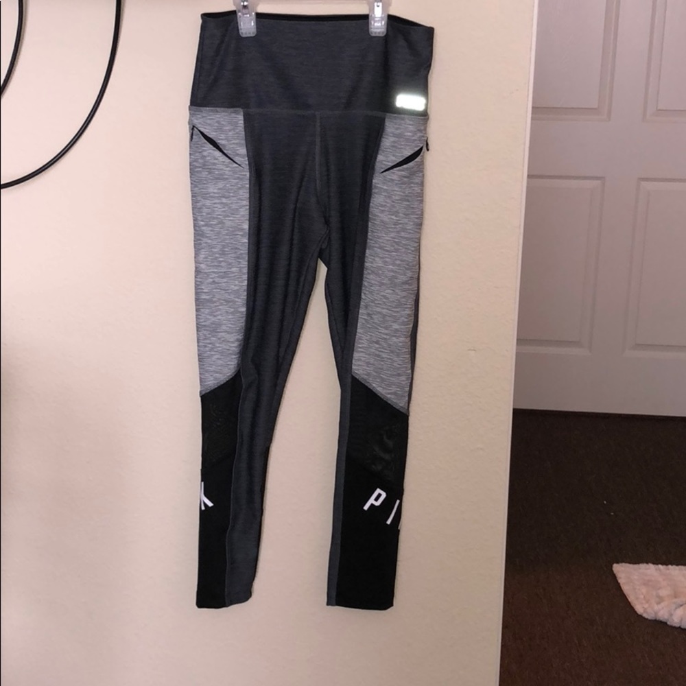 Grey and Black PINK leggings